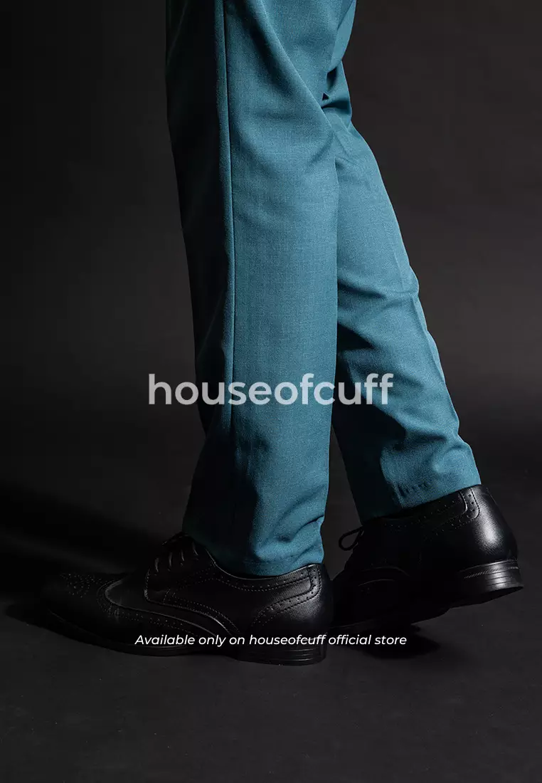 Sepatu kulit pria formal pantofel oxford wing tip hitam houseofcuff