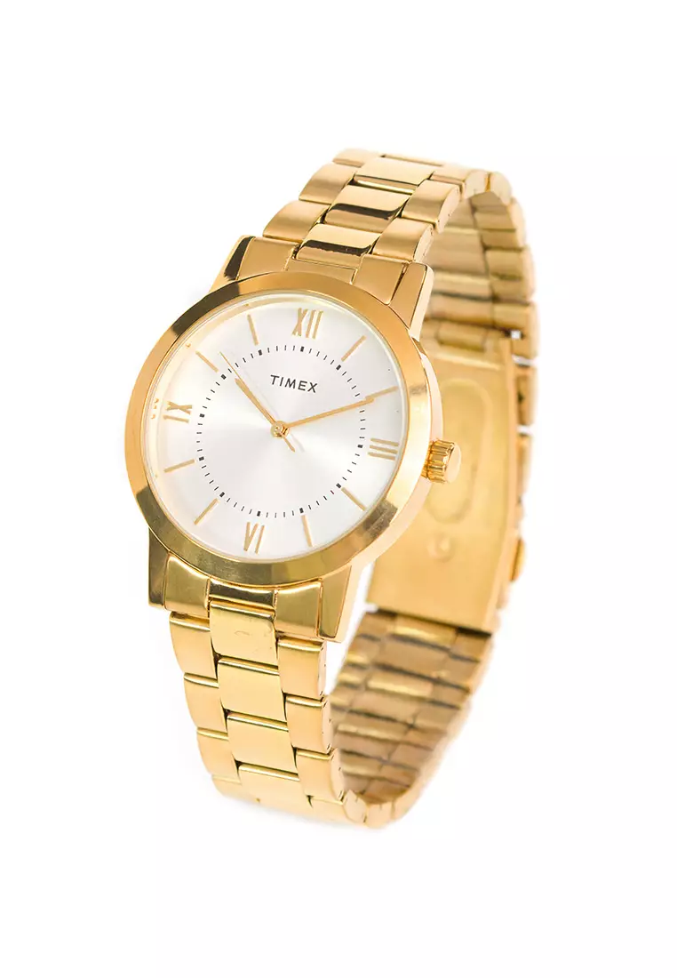 Buy Timex Timex T1-1 Series Gold Stainless Steel Analog Quartz Watch ...