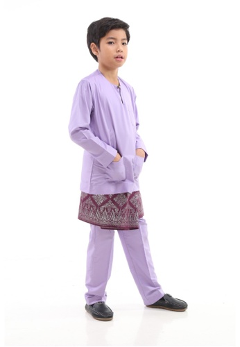 Amar Amran purple Baju Melayu Moden Teluk Belanga For Kids 407A1KAB7599C3GS_1