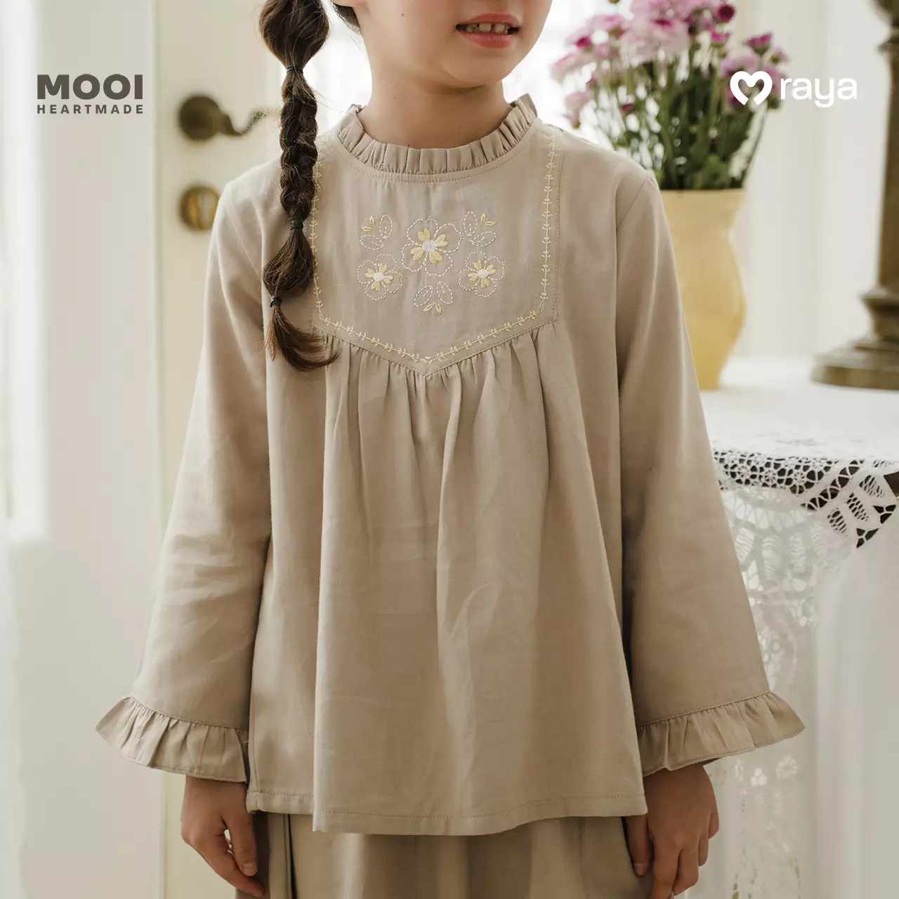 Mooi Setelan Anak Perempuan Raya Collection Hamnah Tunik Set Basic Series 2026 - Deep Navy