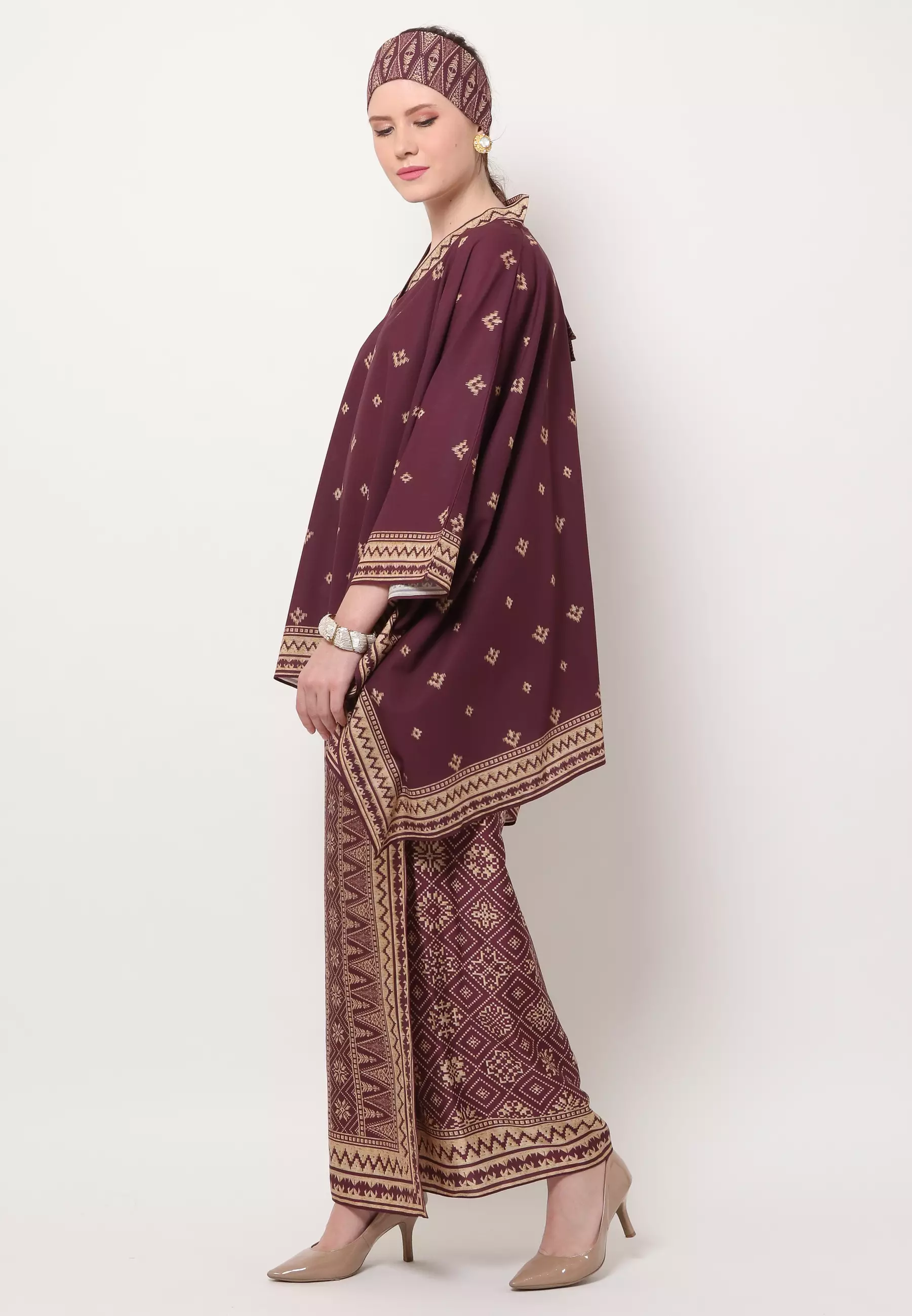 Kanzi Collection Songket V-neck Sarong Set