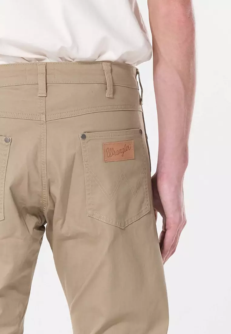 Frontier Relaxed Straight Colored Pants for Men in Dark Khaki Color