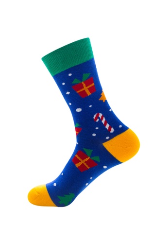 Kings Collection blue Gift Pattern Cozy Socks (EU39-EU46) (HS202337) 76C2AAA402ADCCGS_1