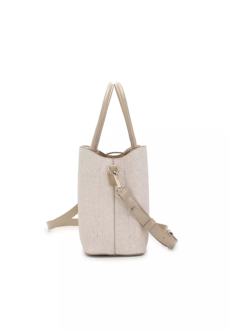 Women's Top Handle Bag / Sling Bag / Crossbody Bag / Shoulder Bag (Tas Tangan Wanita / Tas Selempang Wanita / Tas Bahu Wanita) - Putih