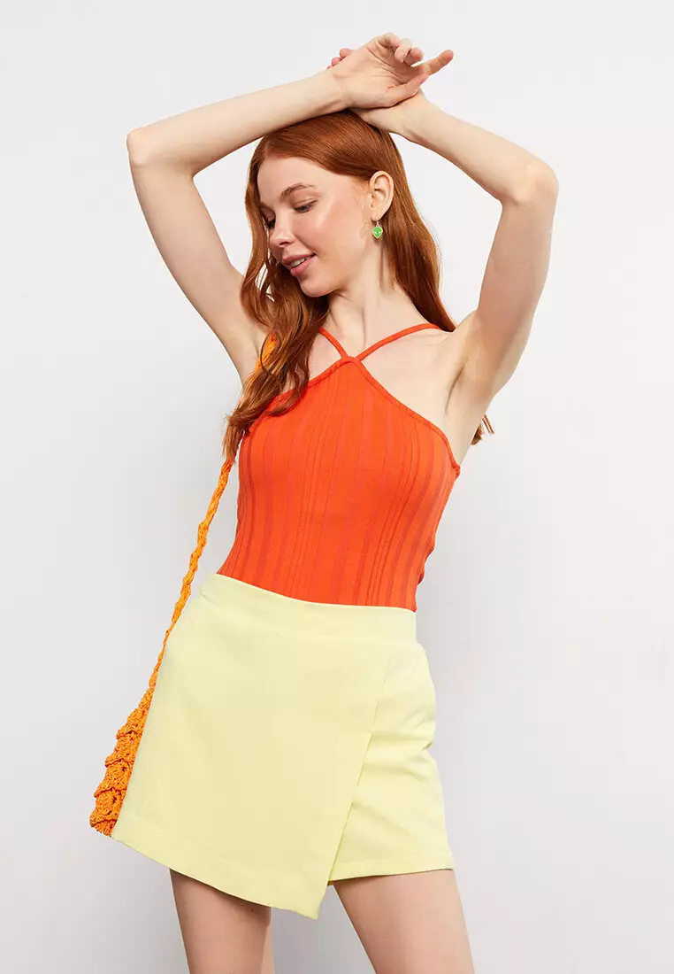 Buy LC WAIKIKI Elastic Waist Straight Women Short Skirt 2024