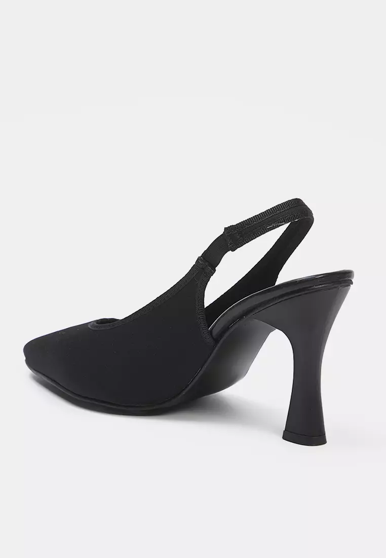 Matte Satin Pointed High-Heels
