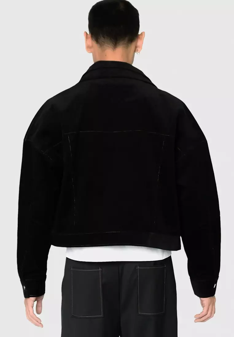 Double Collared Jacket in Black