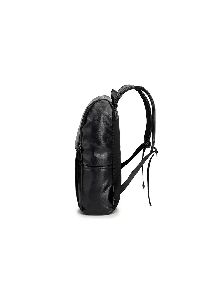 Buy Lara Large Capacity Zipper Plain Backpack Black 2024 Online