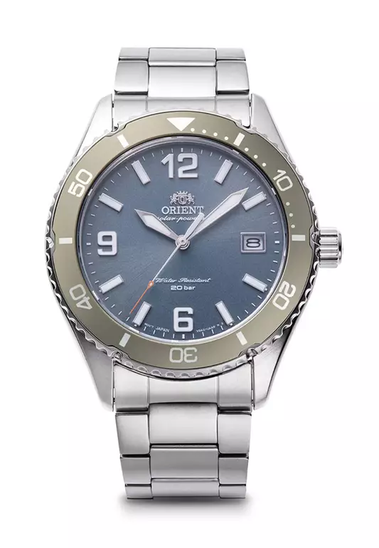 Orient Mako Silver Stainless Steel Analog Quartz Watch For Men RA-WJ0002L10B