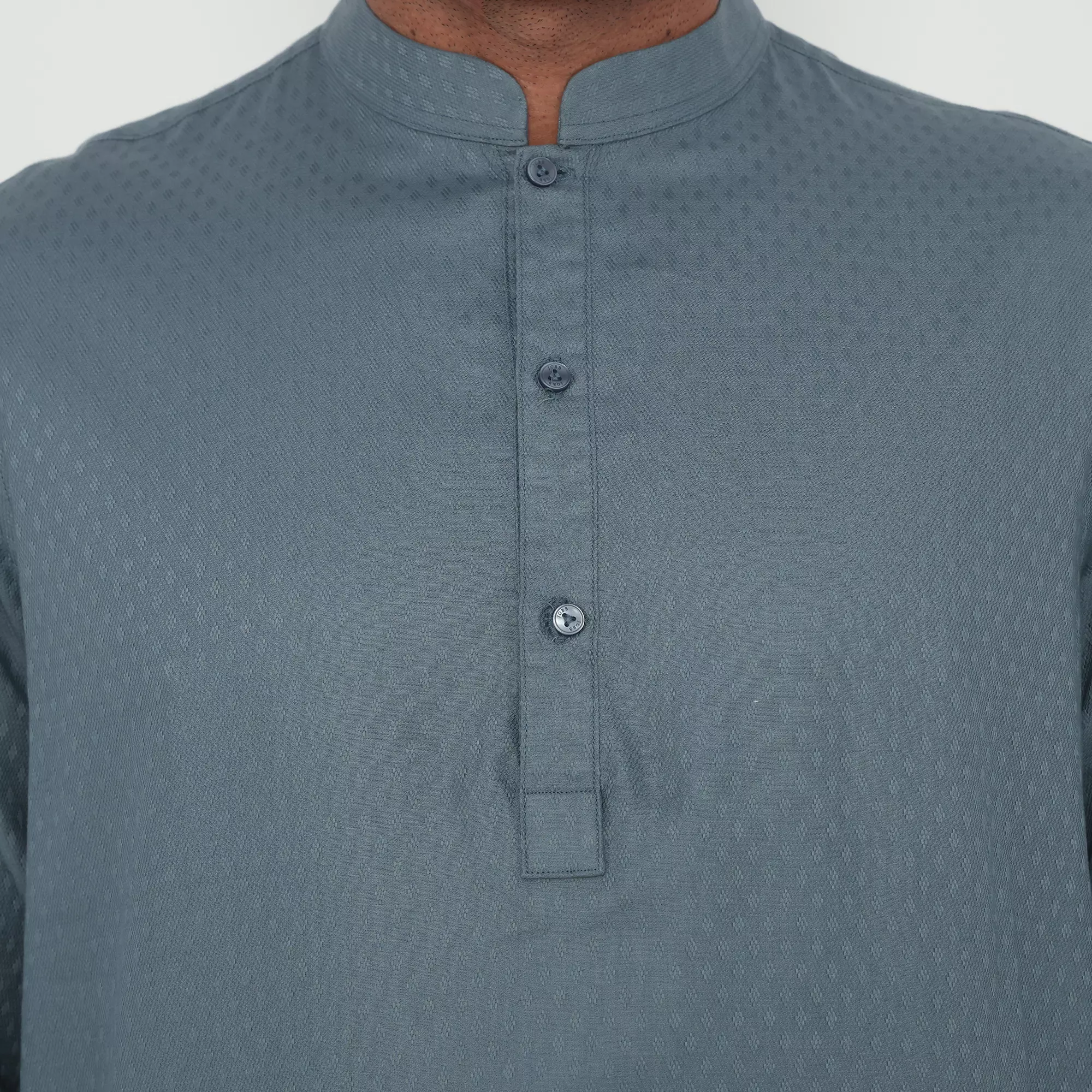 Jobb Aziz Baju Koko Pria Lengan Panjang Regular Fit Medium Blue Warna Medium Blue