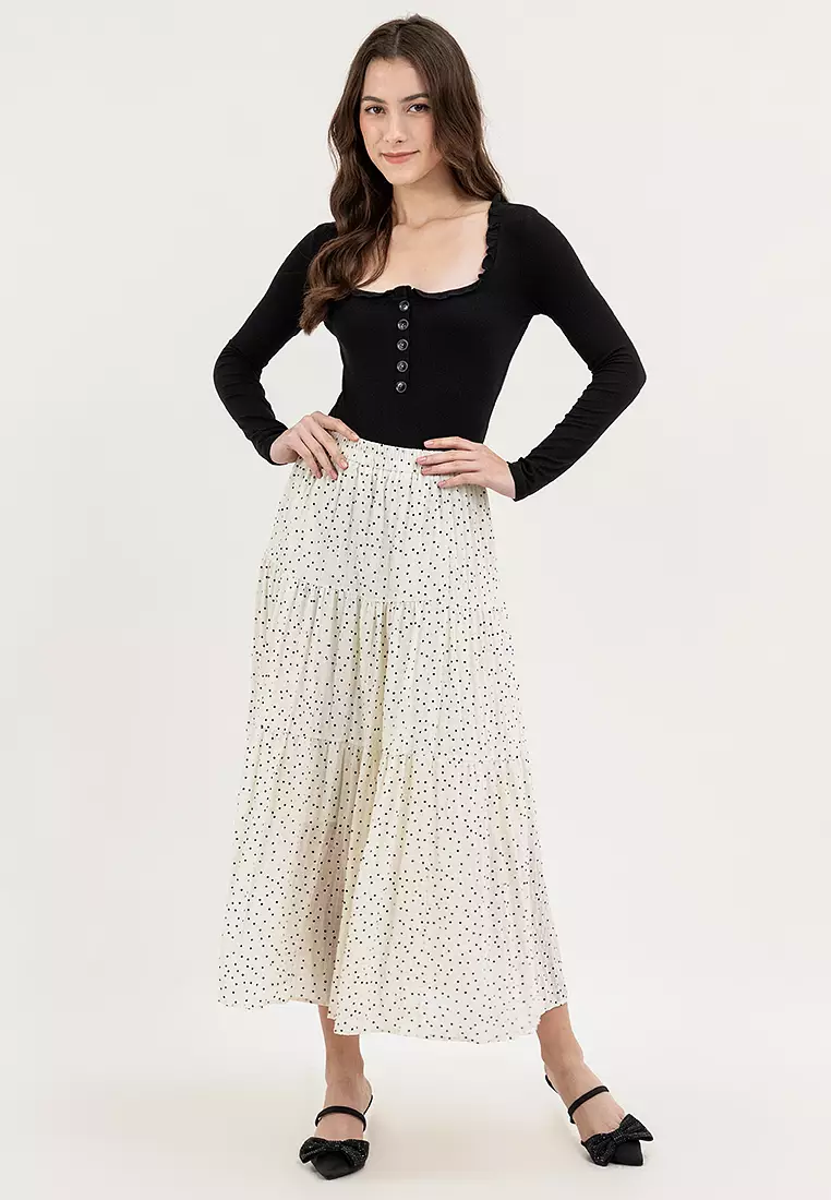 Carina Polka Dots Long Skirt