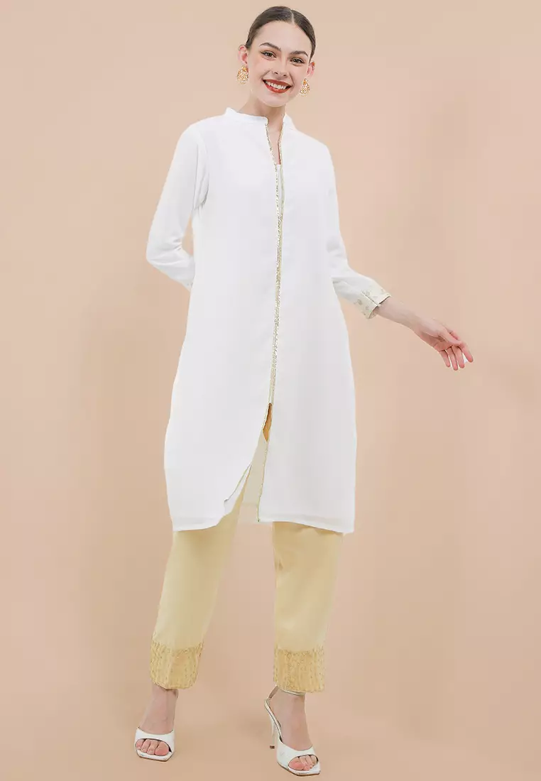 Chanira Festive Aliza Tunic-White