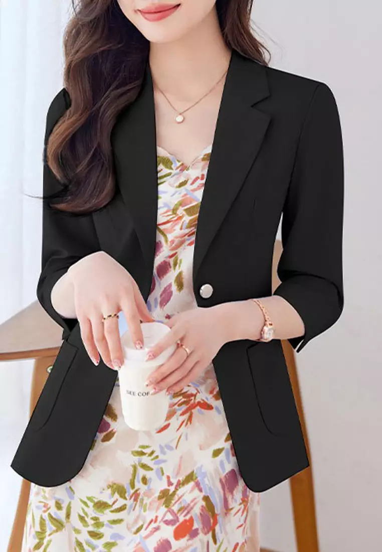 Simple Slim Fit Suit Jacket YGH-EY8909