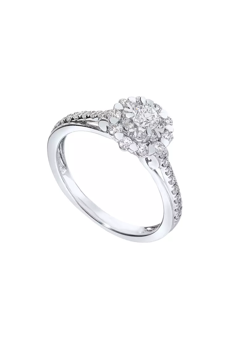 TOMEI Blooms Of Fortune Diamond Ring, White Gold 750