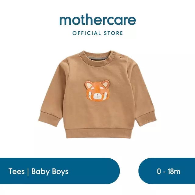 Mothercare Brown Character Sweat Top - Sweater Bayi Laki-laki (Coklat)