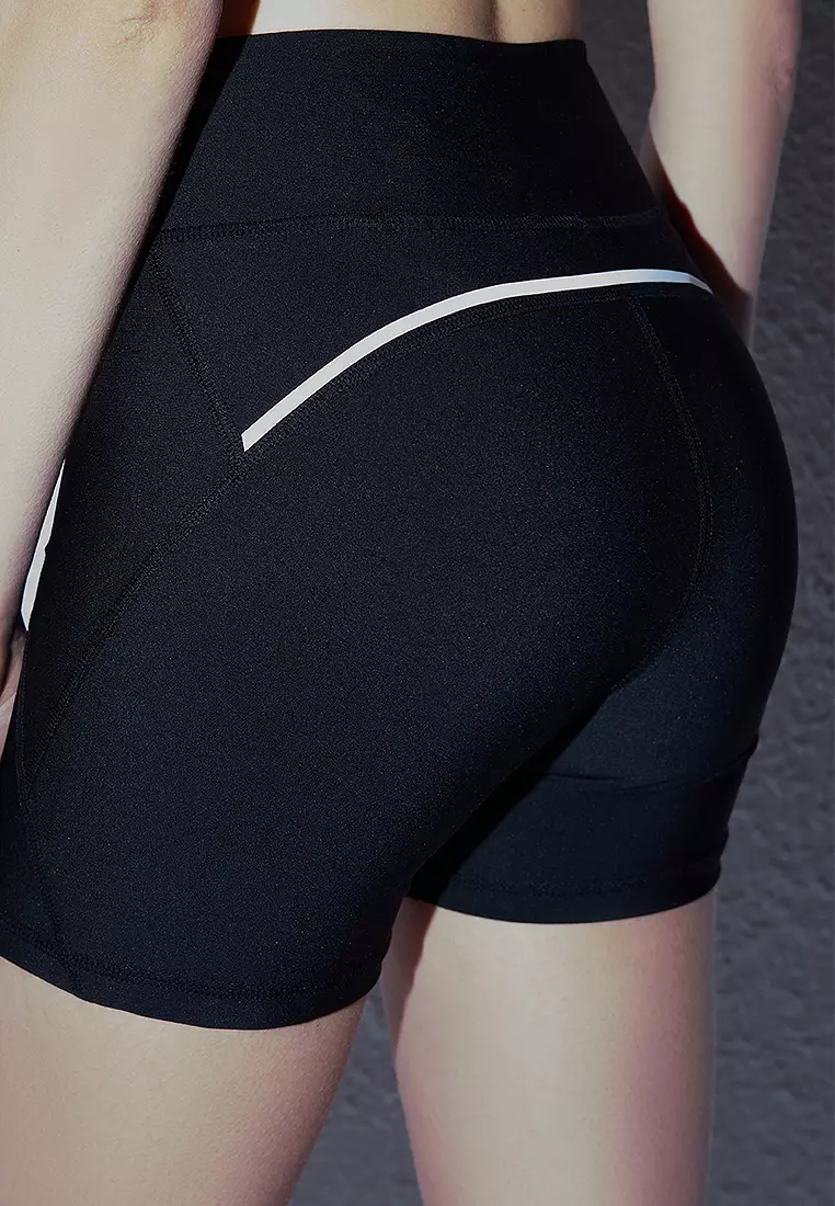 Reflective Stripe Detailed Bike Shorts
