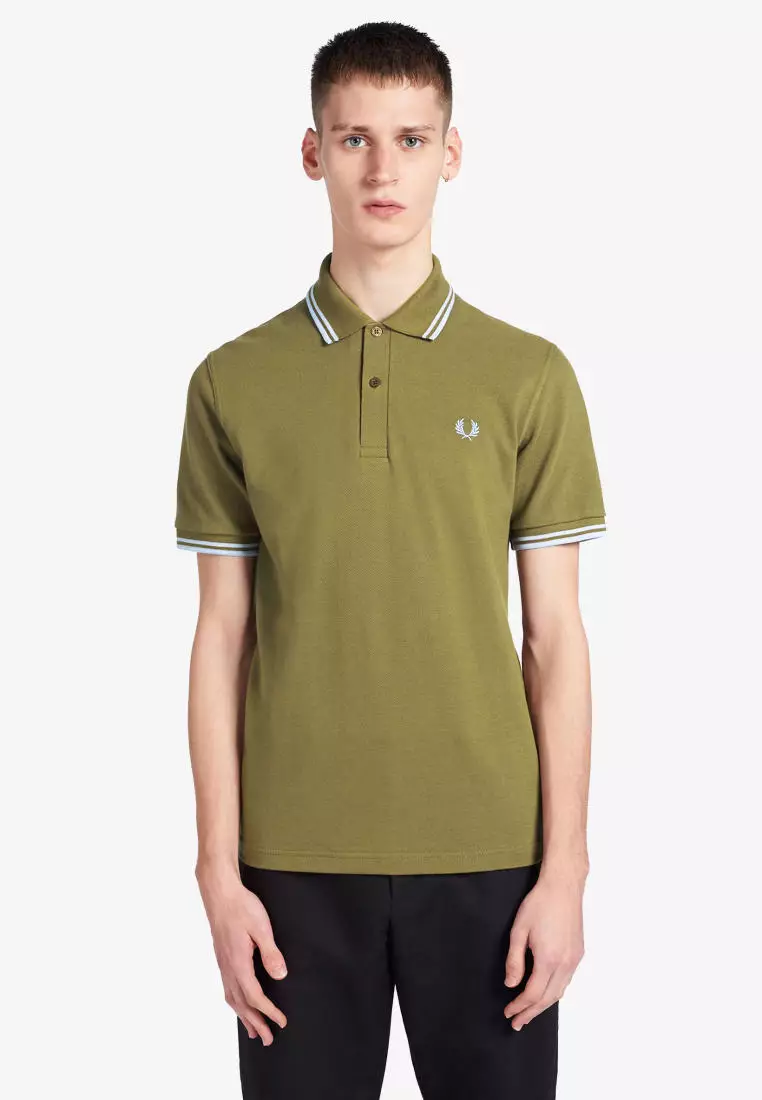 Fred Perry M12 Twin Tipped Fred Perry Shirt (Green)