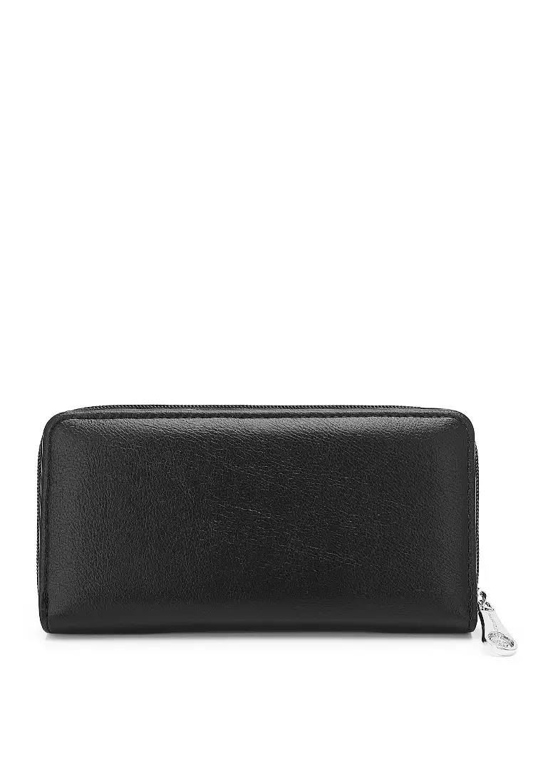 Women's Long Zipper Wallet - Black