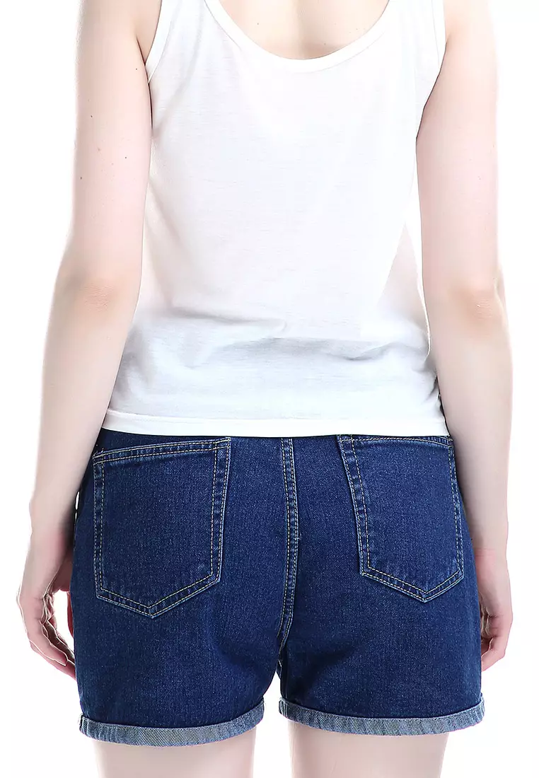 Greisy Tanktop Atasan Wanita Sleeves Design Simple Motif Solid - Putih