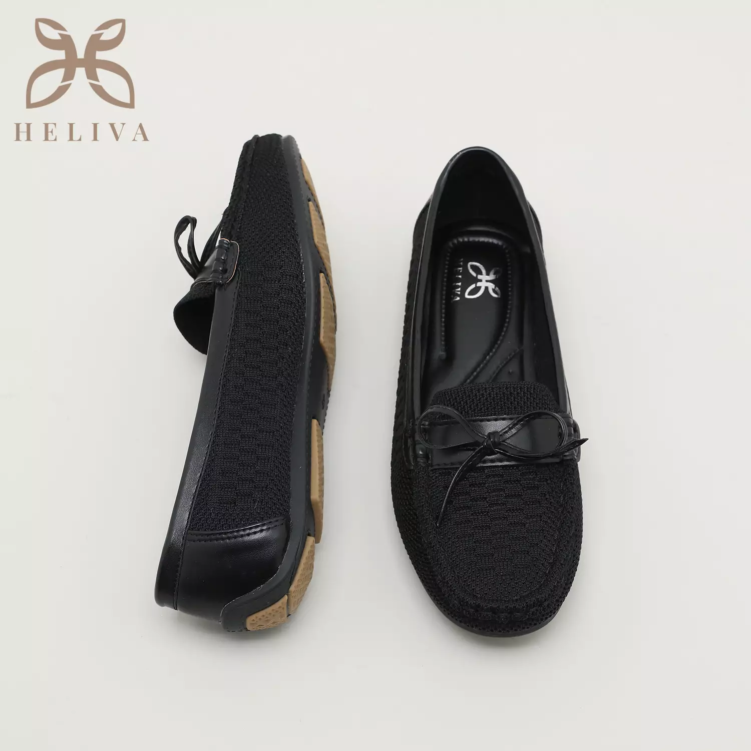 Heliva Valencia Loafers Bow Women Shoes Knitted