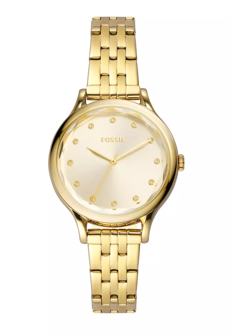 FOSSIL 腕時計 女性BQ3852 ゴールド Fossil BQ3852 Kerrigan Three-Hand Gold-Tone Stainless Steel