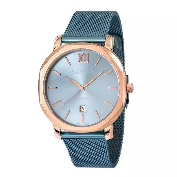 Bonia BNB10529-1503 Rosegold Rantai Pasir Biru