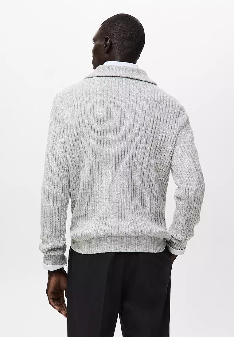 Wool-Blend Sweater With Zip