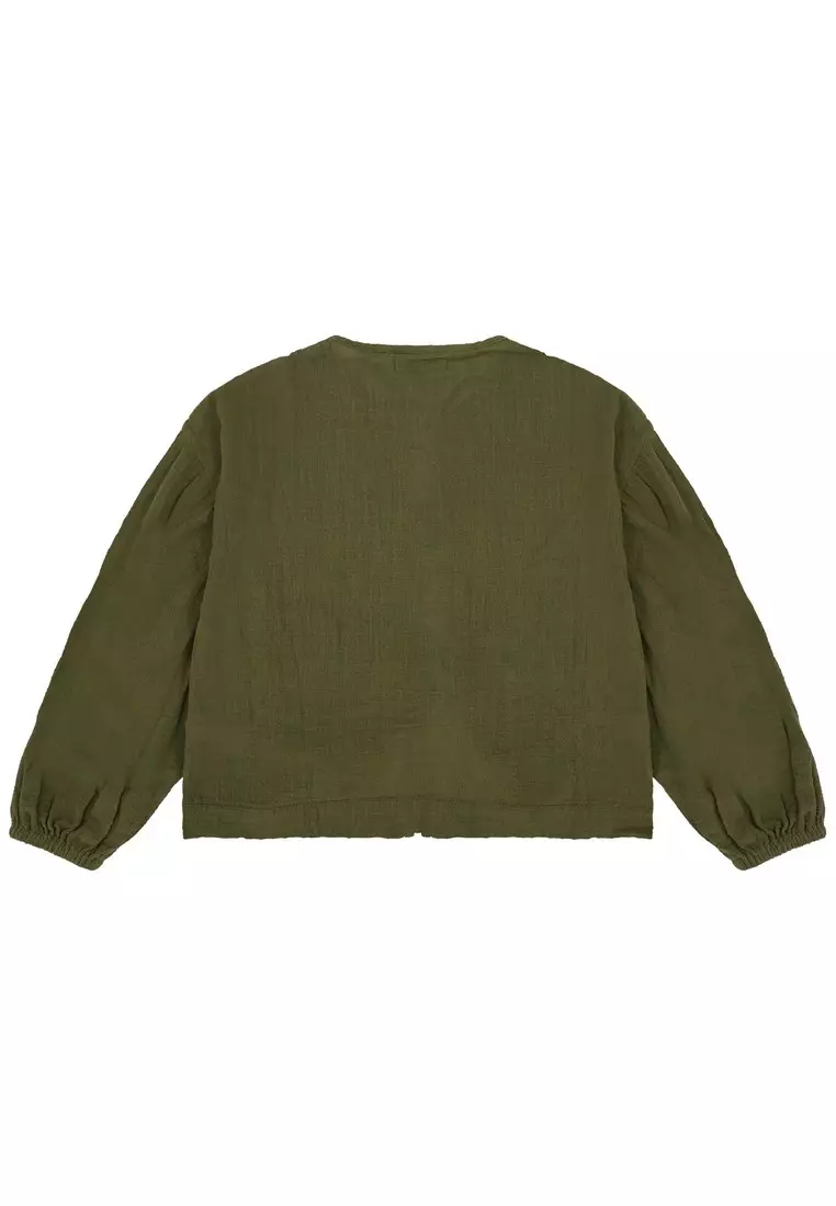 Greenlight Women's Shirt Long Sleeve Loose Fit Tie Knot Blouse Kumiko HP-C060225