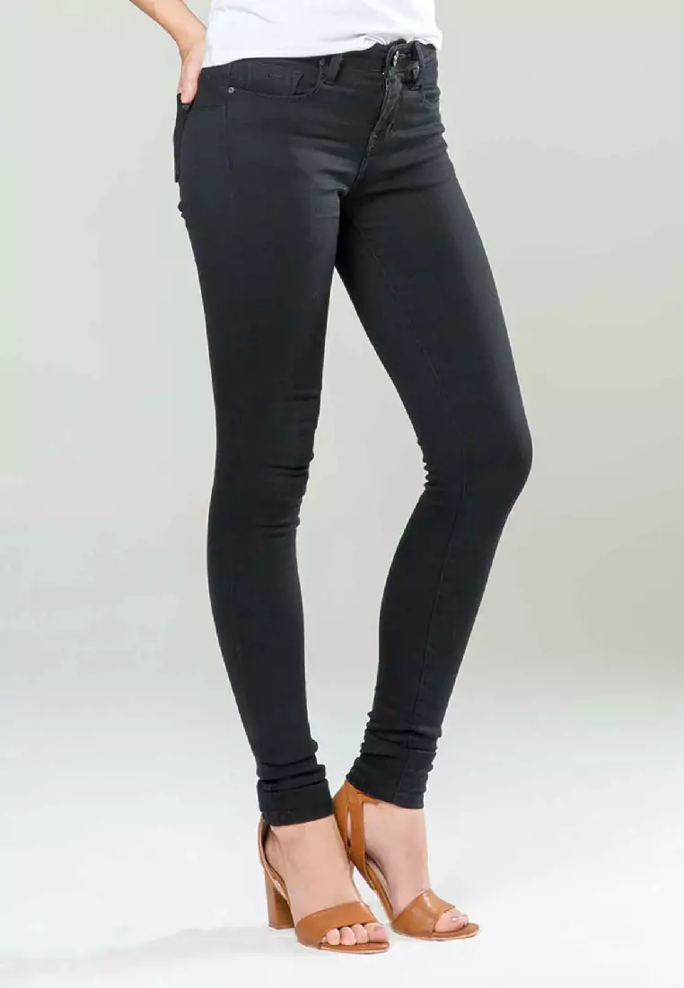 Winter Black Jeans Push Up Ultra Slim