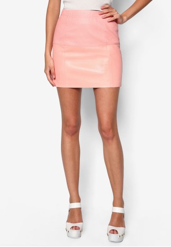 Leather-look Pelmet Skirt