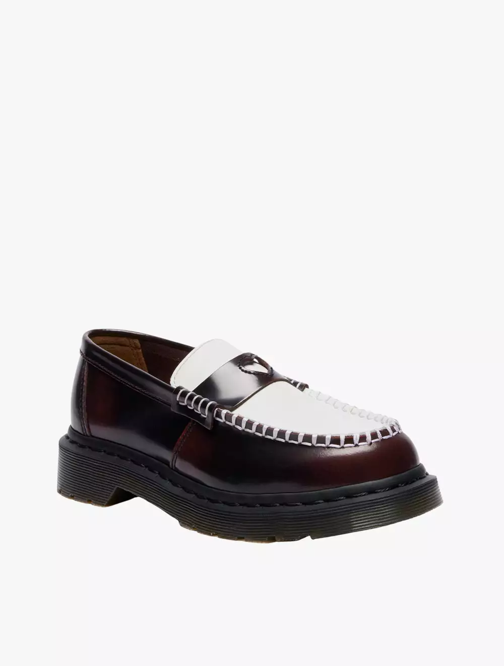 Dr. Martens Penton Heart Loafer Cherry Red White Arcadia Smooth