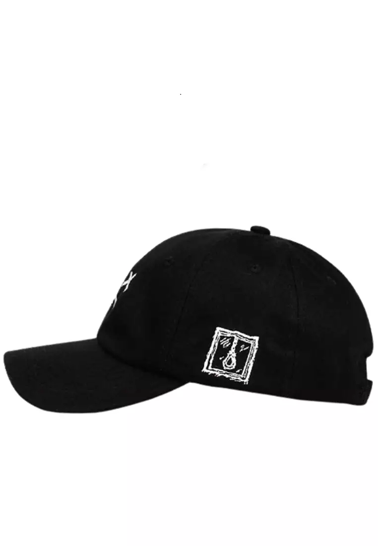 Drsh Topi Baseball Snapback Marshmello Sad Creative Design Material Cotton ORIGINAL - Black