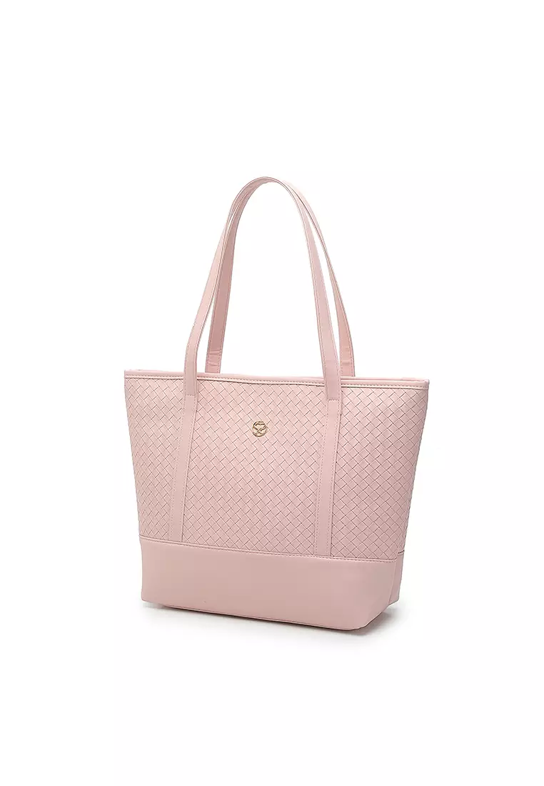 Women's Tote Bag / Shoulder Bag / Top Handle Bag (Tas Jinjing / Tas Bahu / Tas Tangan) - Merah Jambu