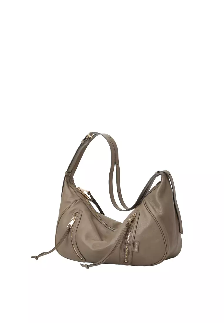 Ursula V11 2-Way Drape Hobo / Crossbody Bag - Olive