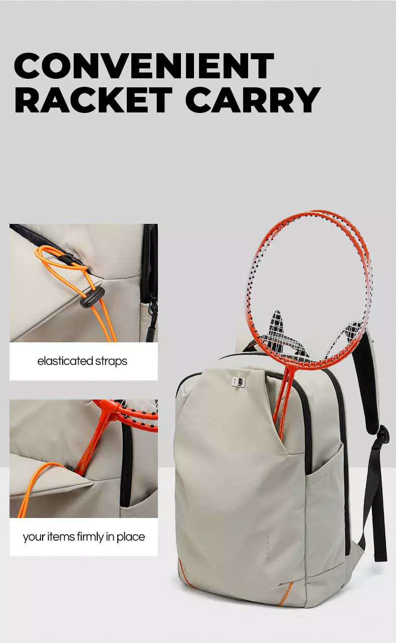 BANGE Tas Ransel pria Laptop Kerja Backpack Pria BG8099-Grey