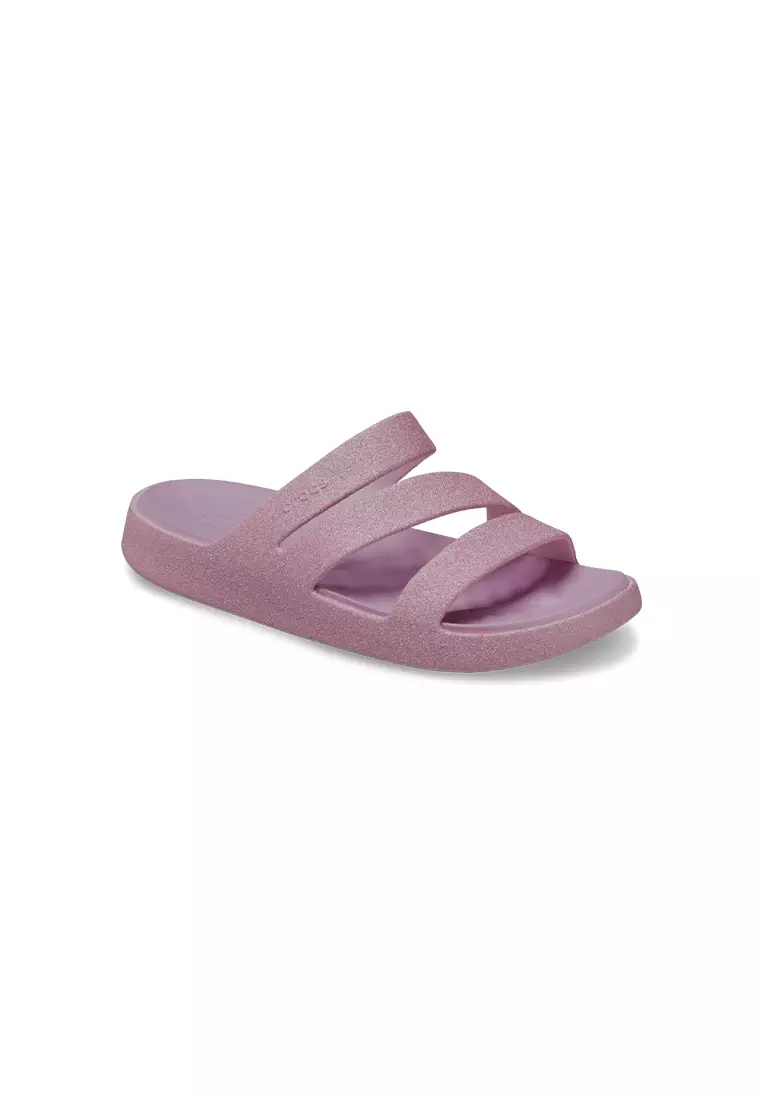 Discount on Crocs  shoes - SKU: Women's Getaway Glitter Strappy in Pink Milk