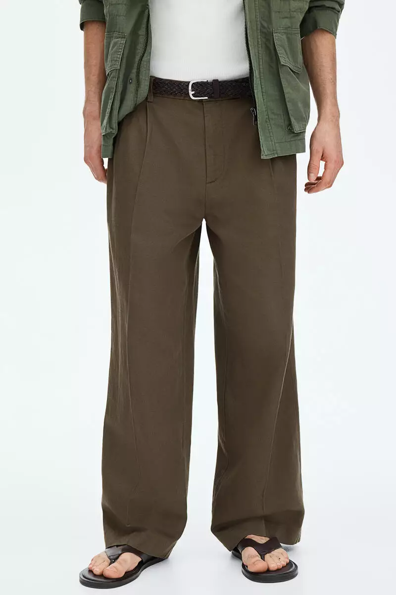 Loose Fit Linen-blend trousers
