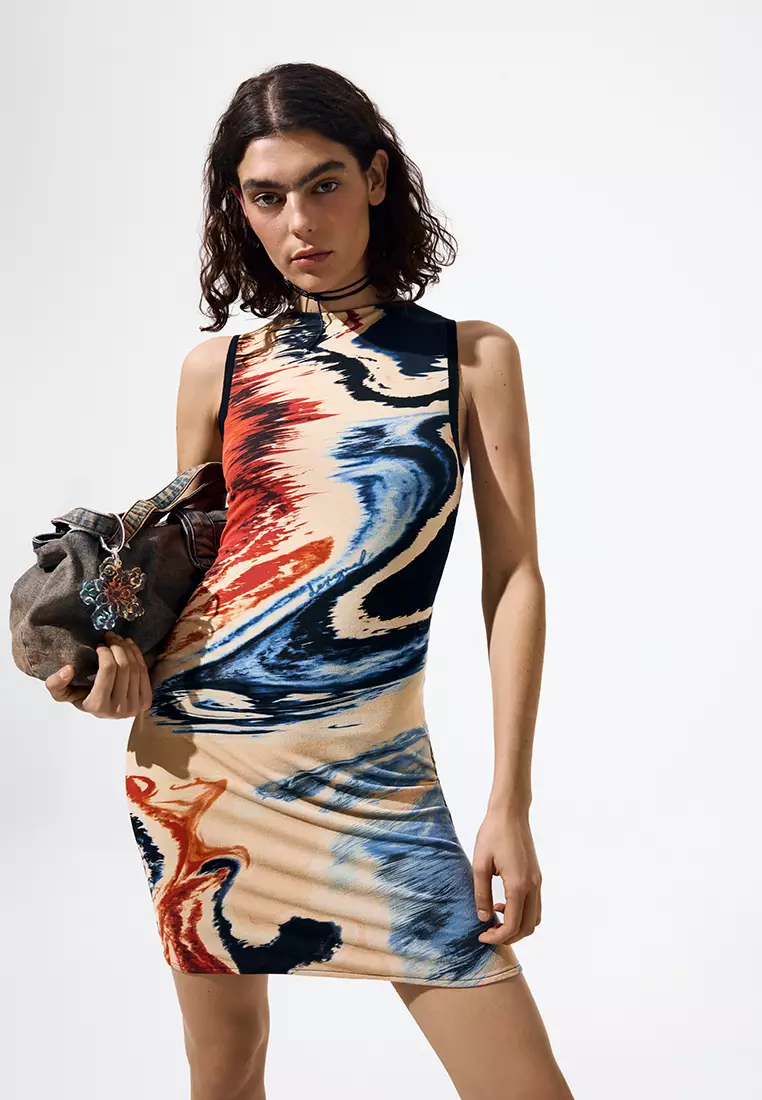 off white knit dress Get On Down Long Sleeve Knit Mini Dress Off White main image 0