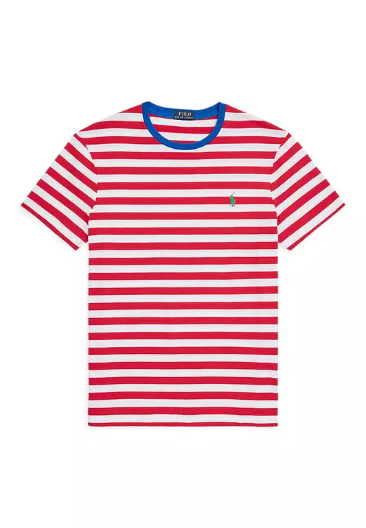 Custom Slim Fit Striped Jersey T-Shirt