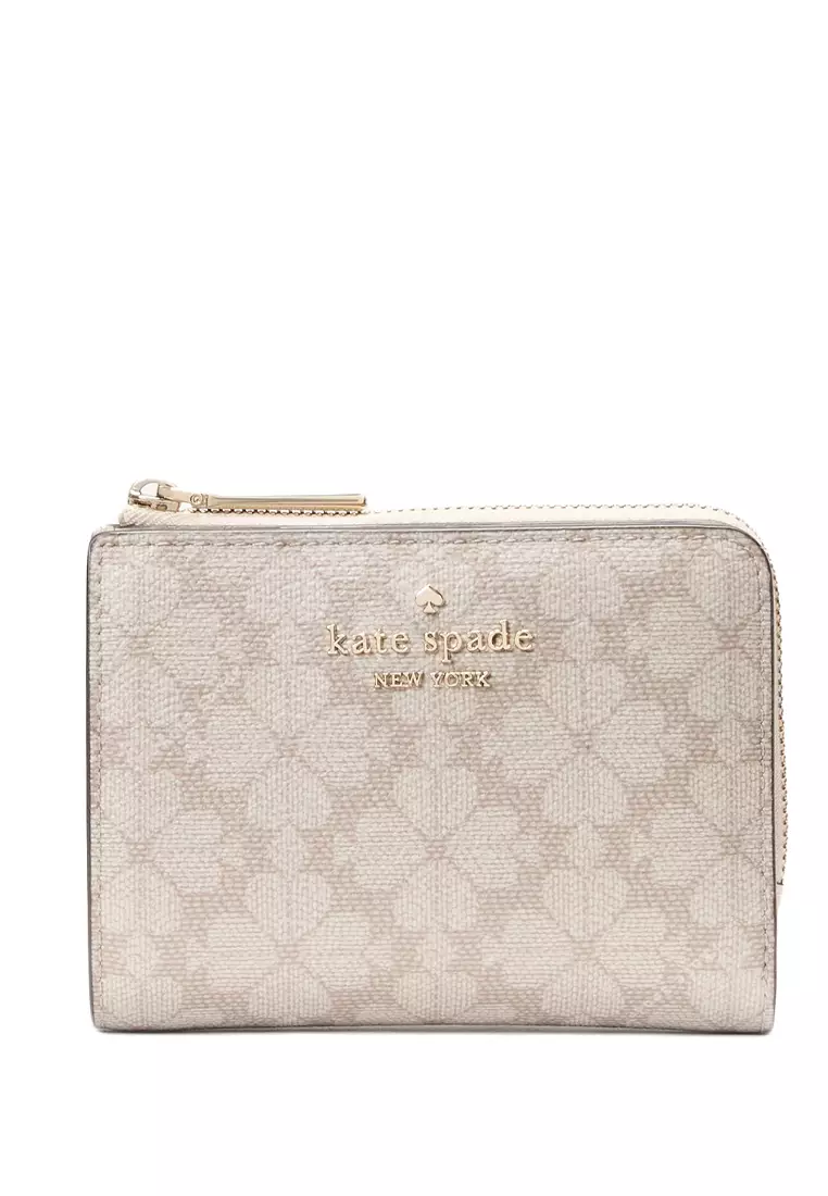 Kate Spade Kate Spade Spade Flower Small L-zip Wallet - Dark Beige