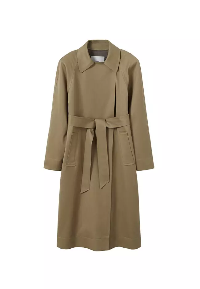 Lyocell Shoulder Padded Trench