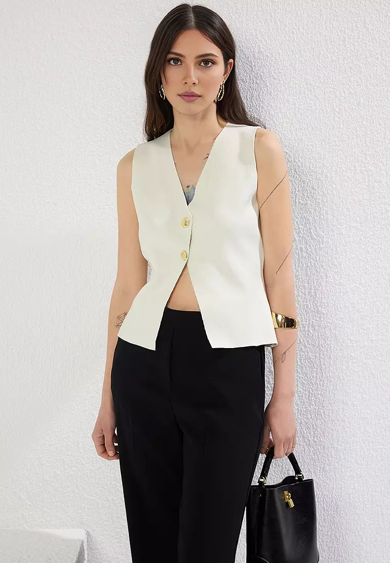 Gold Buttoned Vest