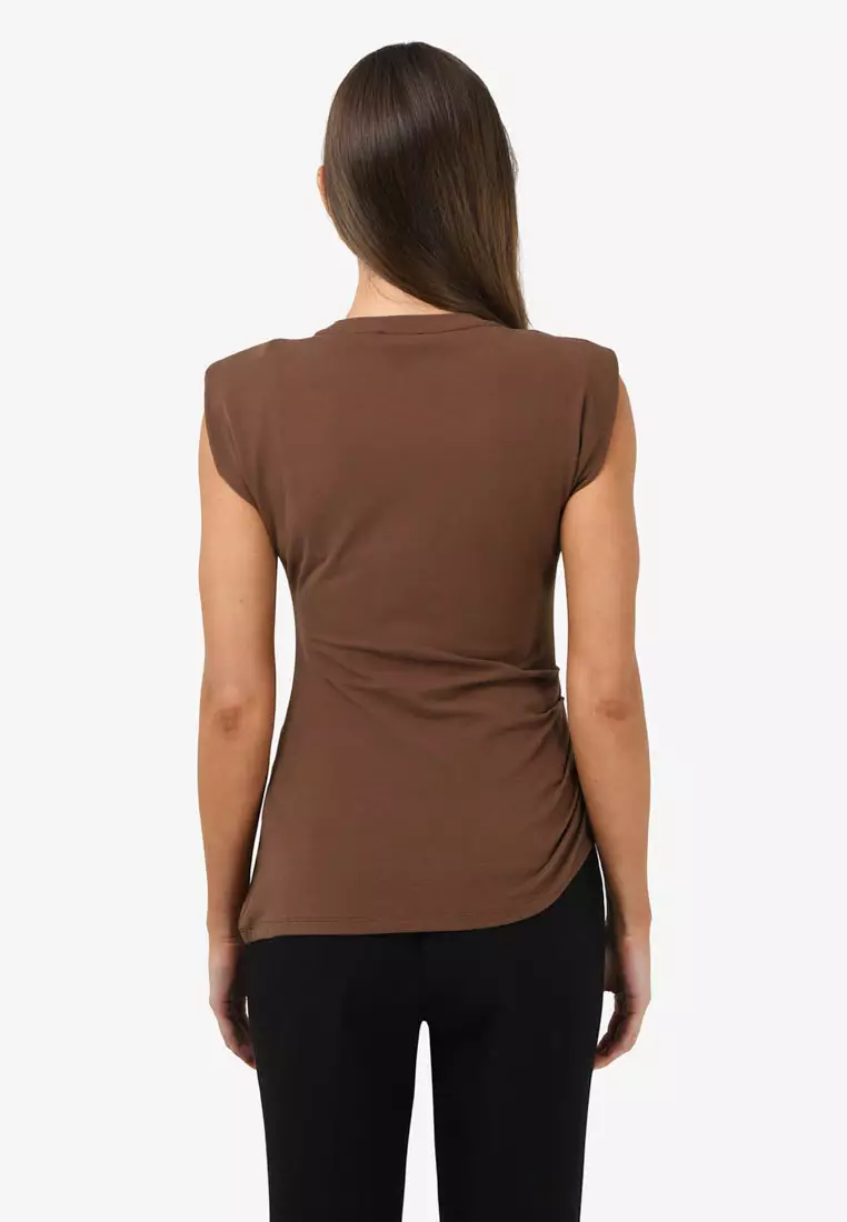 Sarah Padded Ruched Jersey Top