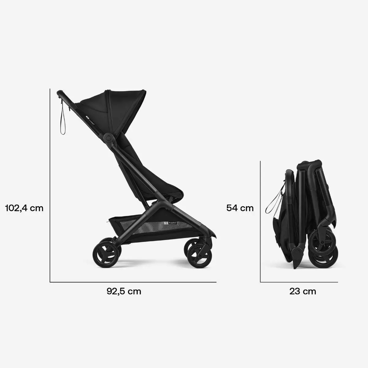 Bugaboo Butterfly 2 Stroller Black Chassis / Dusty Pink - Kereta Dorong Bayi
