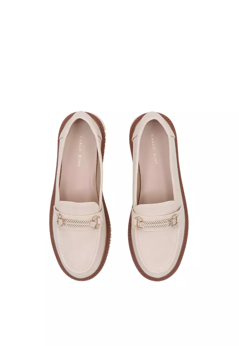Medium Beige Elara Loafers