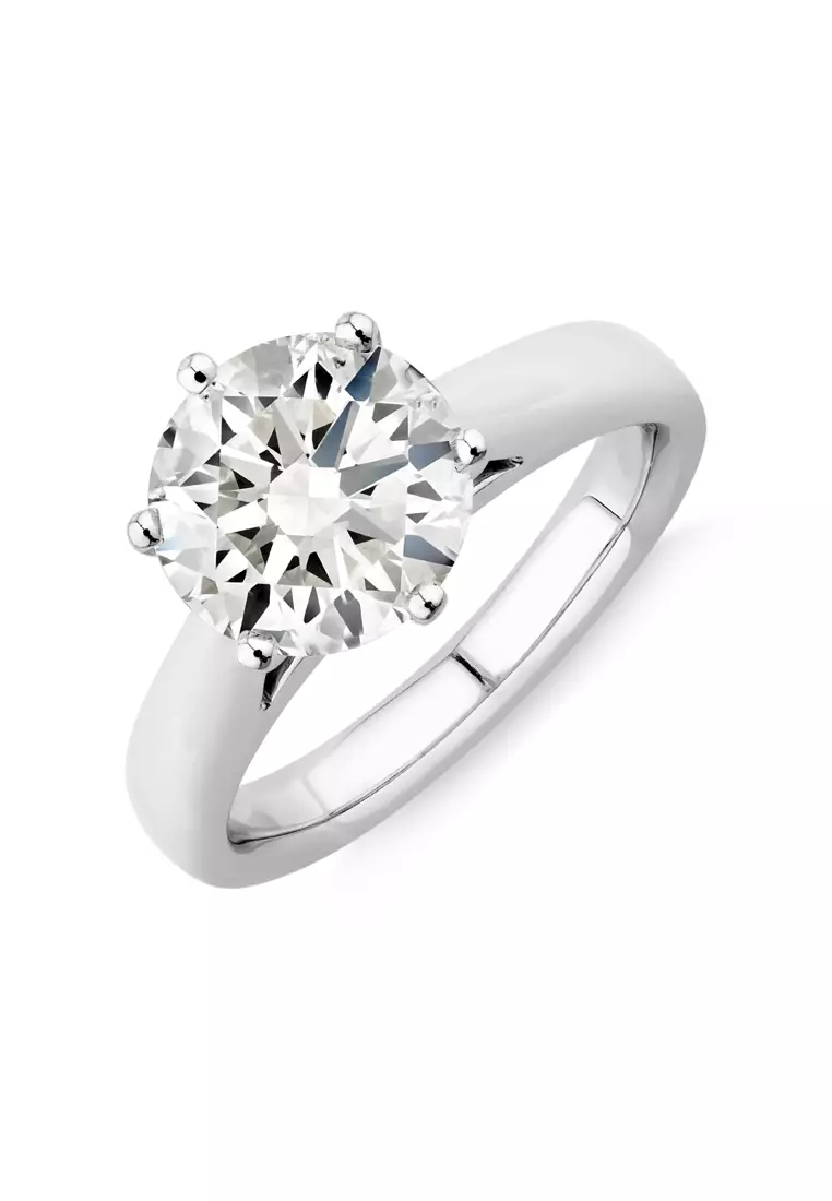 White gold 3 carat diamond ring cheap