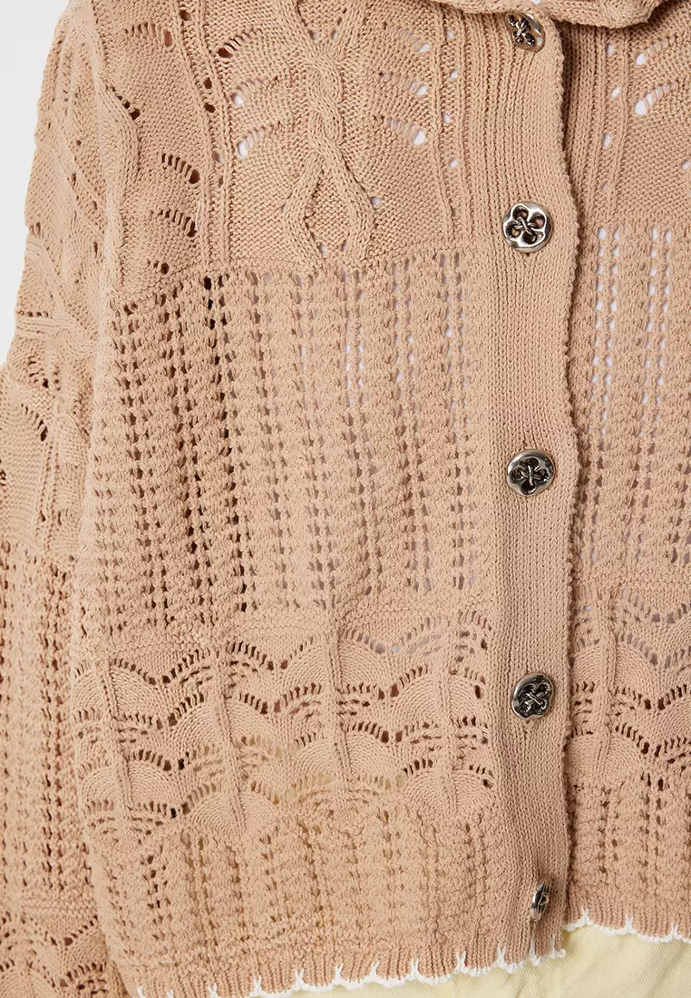 Openwork Knit Cardigan
