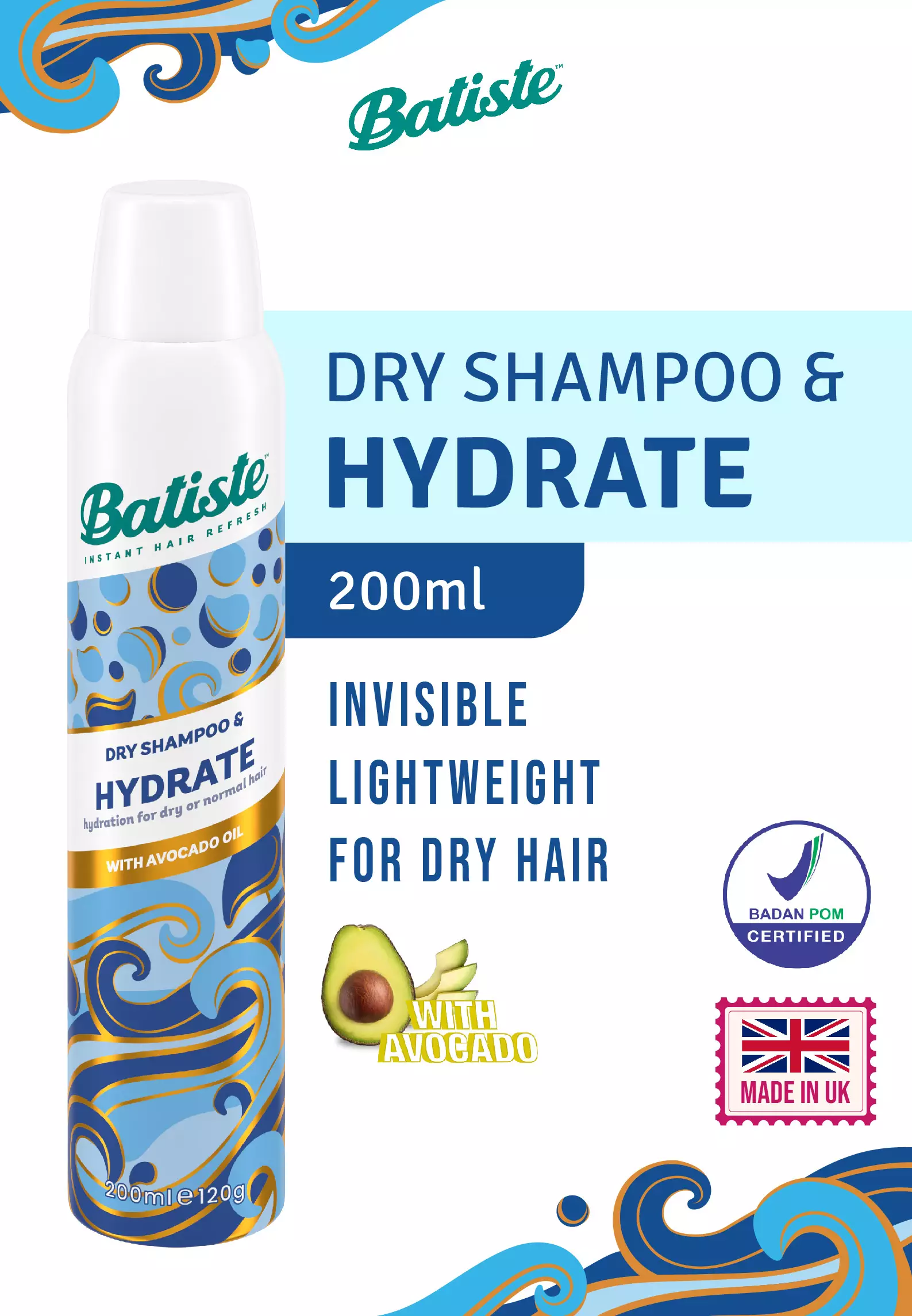 Batiste Benefit Dry Shampoo & Hydrate 200ml