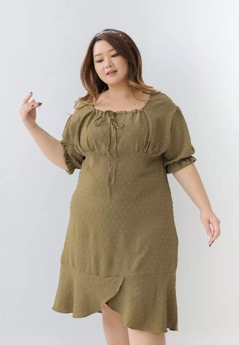 Plus Size Dress Clarissa Dusty Olive