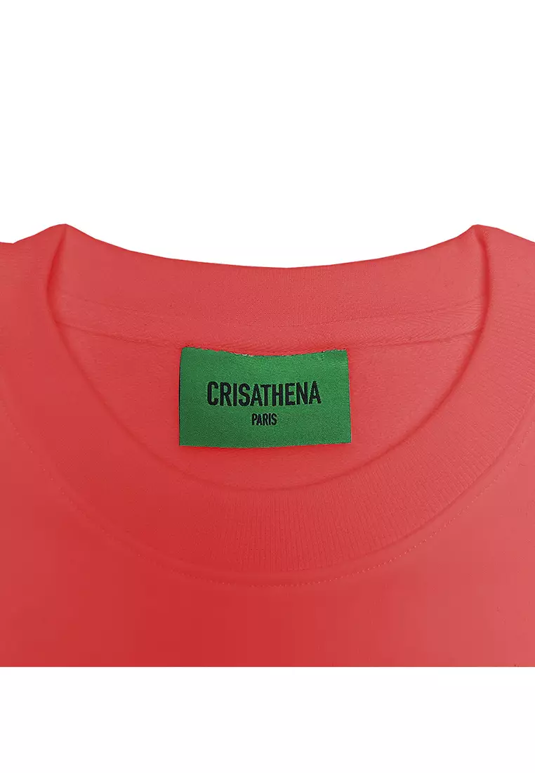 Crisathena Brush Hoodie in Red